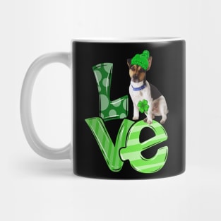 Lover Rat Terrier Dog Lucky Shamrock Happy St Patrick's Day Mug